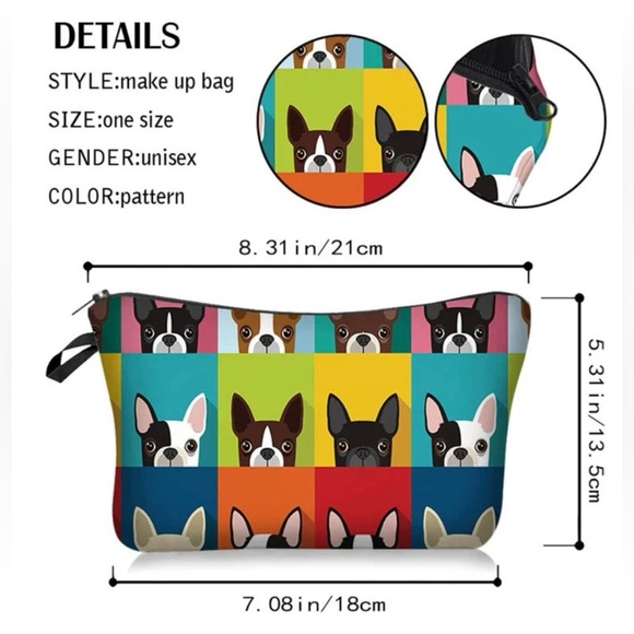 🐶🆕 Super Cool Makeup bag or Pencil Case with Dog Theme - Picture 3 of 3